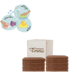 Kit 15 lingettes lavables multi usages