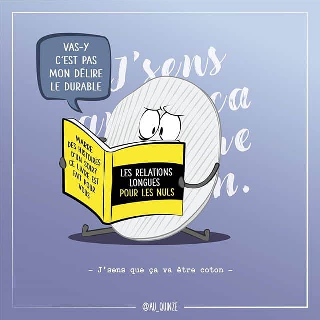 Illustrations zéro déchet : le coton démaquillant jetable... by @au_quinze